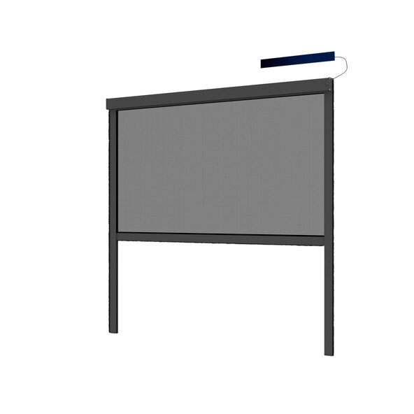 Elektrisk insektnettrullegardin, antrasitt, 130 x 160 cm