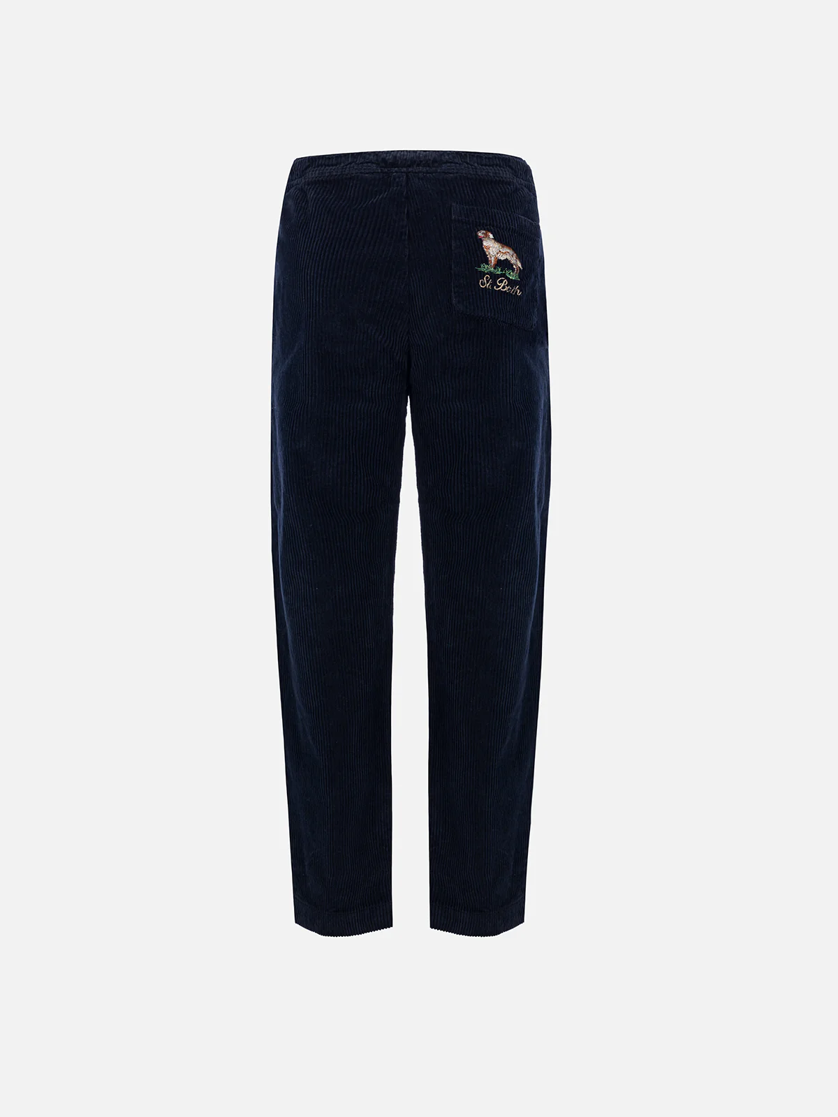 Pantaloni in velluto a coste da bambino Kilkenny con ricamo di cane co