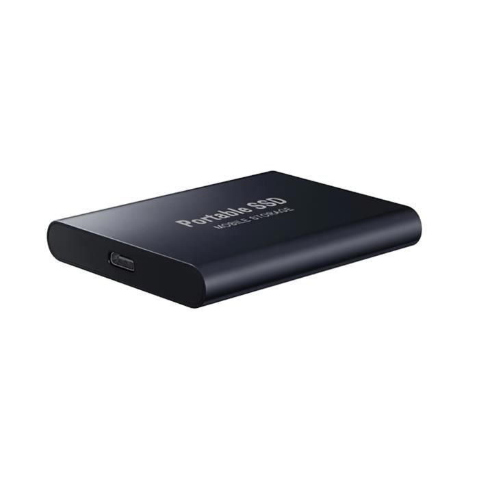 External SSD Hard Drive, Portable Mobile SSD - Black - 2TB
