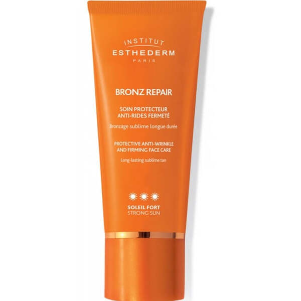 Crema facial reparadora bronceadora Institut Esthederm, protección solar intensa, 50 ml.