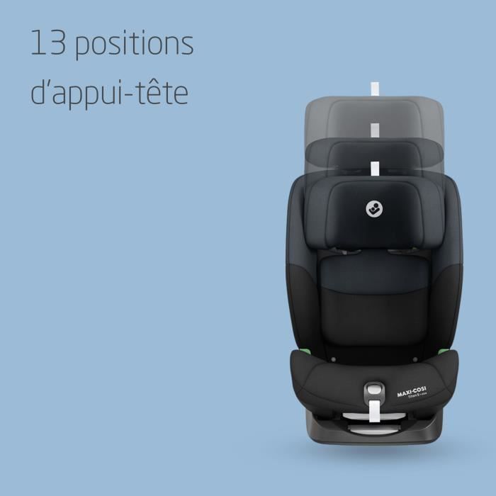 Silla de coche MAXI COSI Titan S i-Size, ISOFIX, de 15 meses a 12 años, 76-150 cm, protección G-CELL, arnés de seguridad de 5 puntos, color negro.