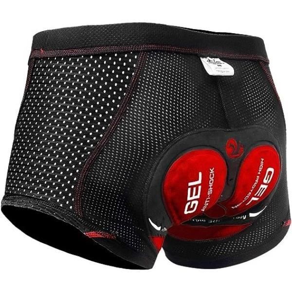 Mountain Cycling Shorts - Red - Breathable - Ergonomic 4D Cushioning - Anti-slip Design