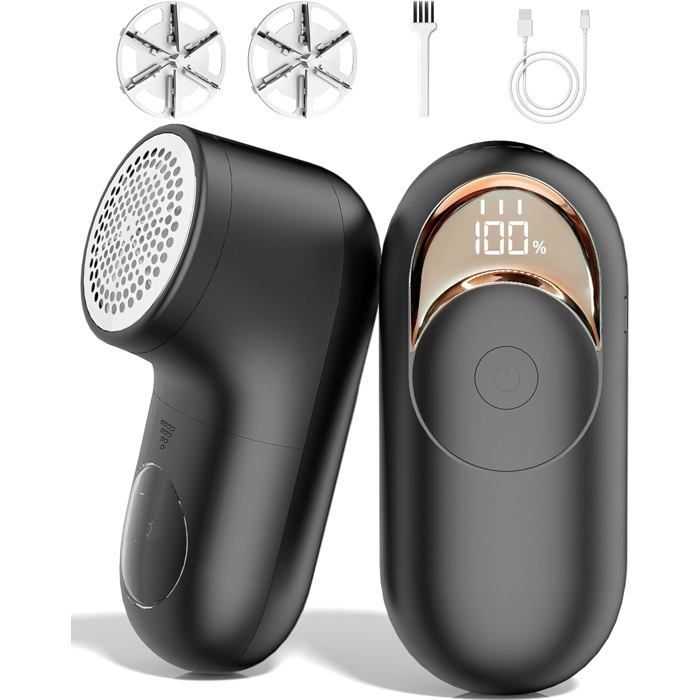 Rasoir Anti Bouloche Rechargeable avec Écran LED & 3 Vitesses,Rasoir Anti-Bouloche pour Vêtements Enlever Peluche,Bouloches et