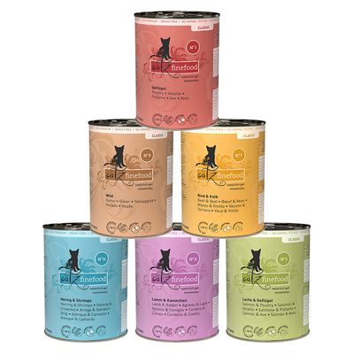 catz finefood blandade provförpackningar burkar 6 x 400 g
