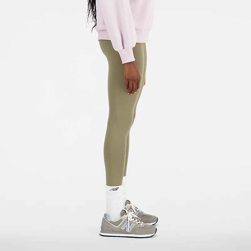 Rajstopy bawełniane med elastanem Femme Essentials - COVERT GREEN