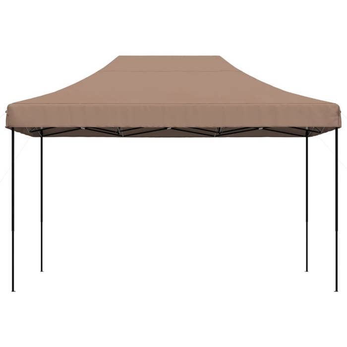 Pérgola impermeable tipo cenador - Hermosa carpa plegable y retráctil de color marrón para fiestas, 410x279x315 cm, económica, 54797362