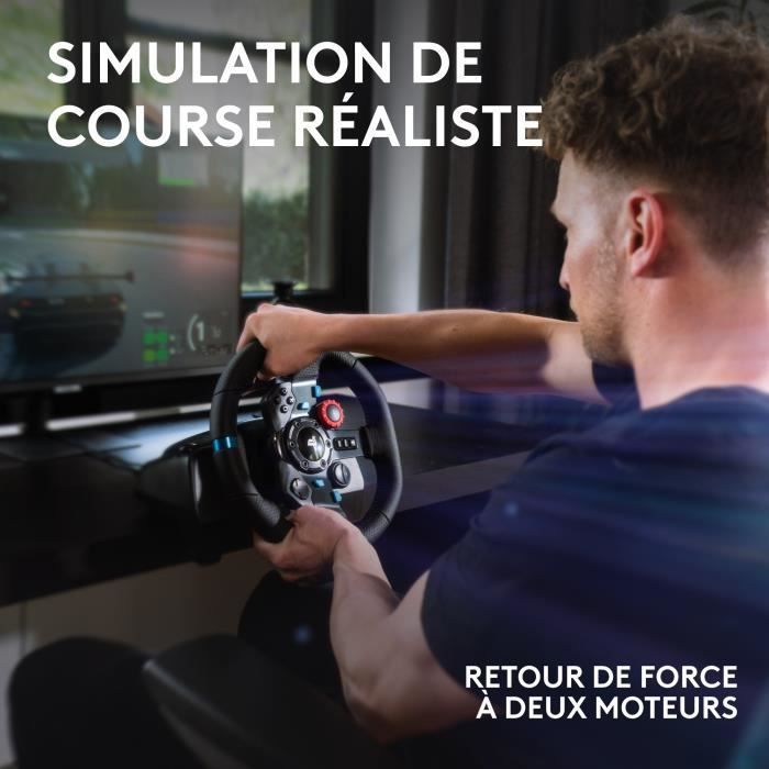 Logitech Volant G29 + Levier de vitesse Driving Force Shifter - Compatible PS5 - PS4 et PC