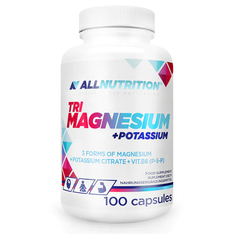 Allnutrition Tri Magnesium + Potassium, Suplement diety z magnezem i potasem, Kapsułki