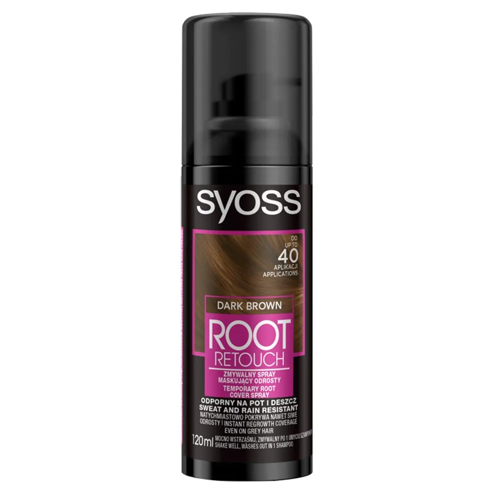 Syoss Root Retoucher Spray Maskujący Odrosty Ciemny Brąz