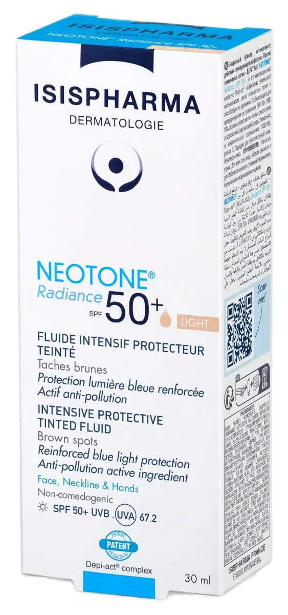 Isispharma Neotone Radiance SPF50+ - Serum likwidujące przebarwienia skóry lekko koloryzujące