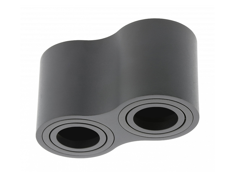 Lampa natynkowa Aveiro Duo Bis 2-punktowa aluminiowa czarna