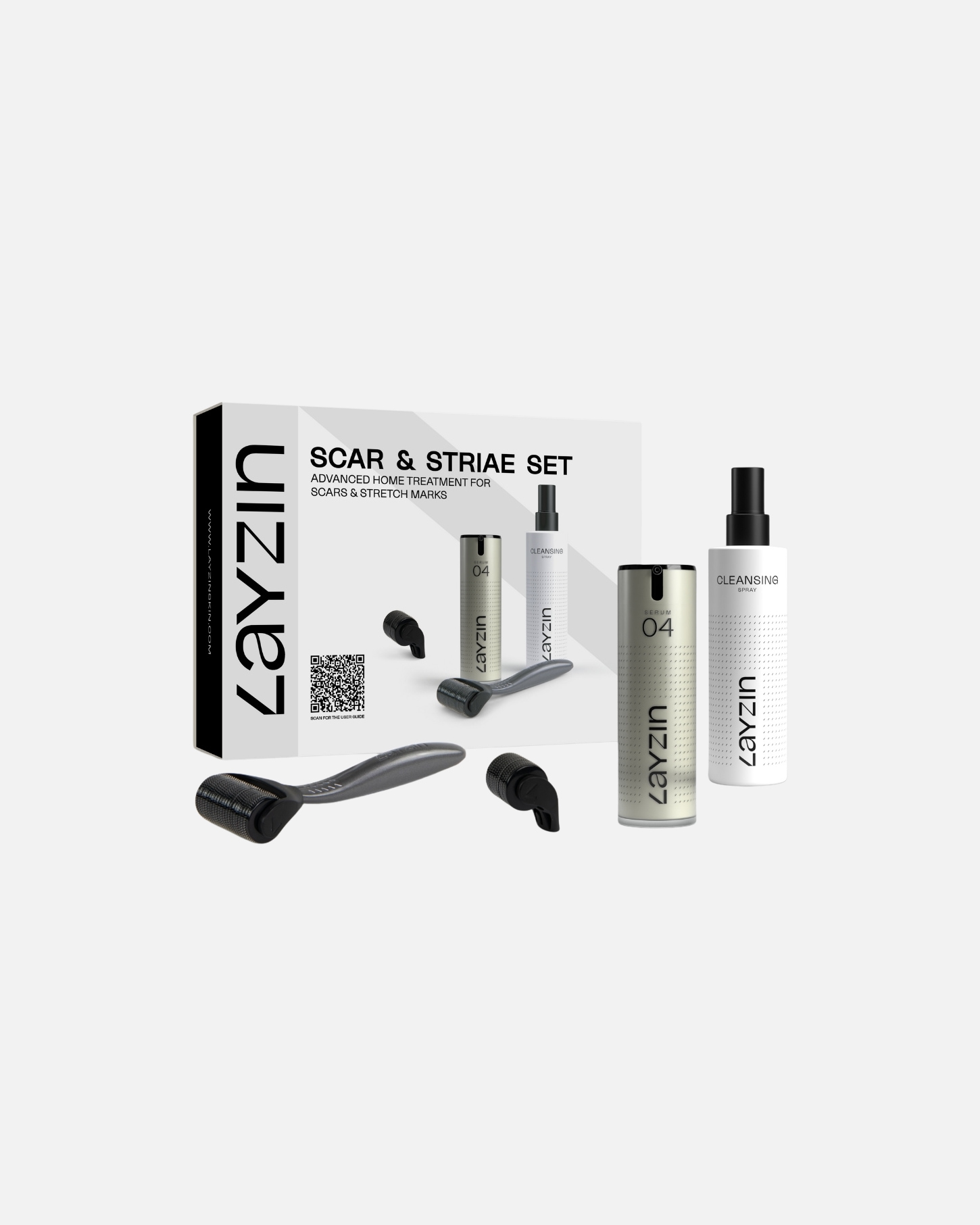 LAYZIN Anti-strekkmerkekrem Microneedling-sett – Mot arr og strekkmerker – 1 stk.