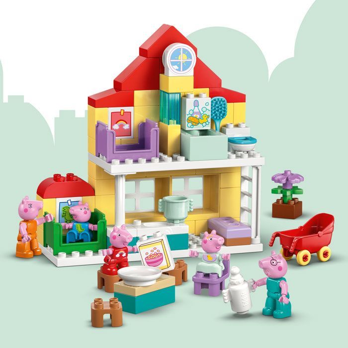 LEGO DUPLO Peppa Pig 10467 The Family House - Educational Toy for Babies Ages 2+ - Gift