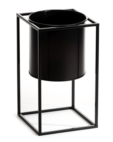 Kwietnik stojący 40 cm Ring czarny LOFT