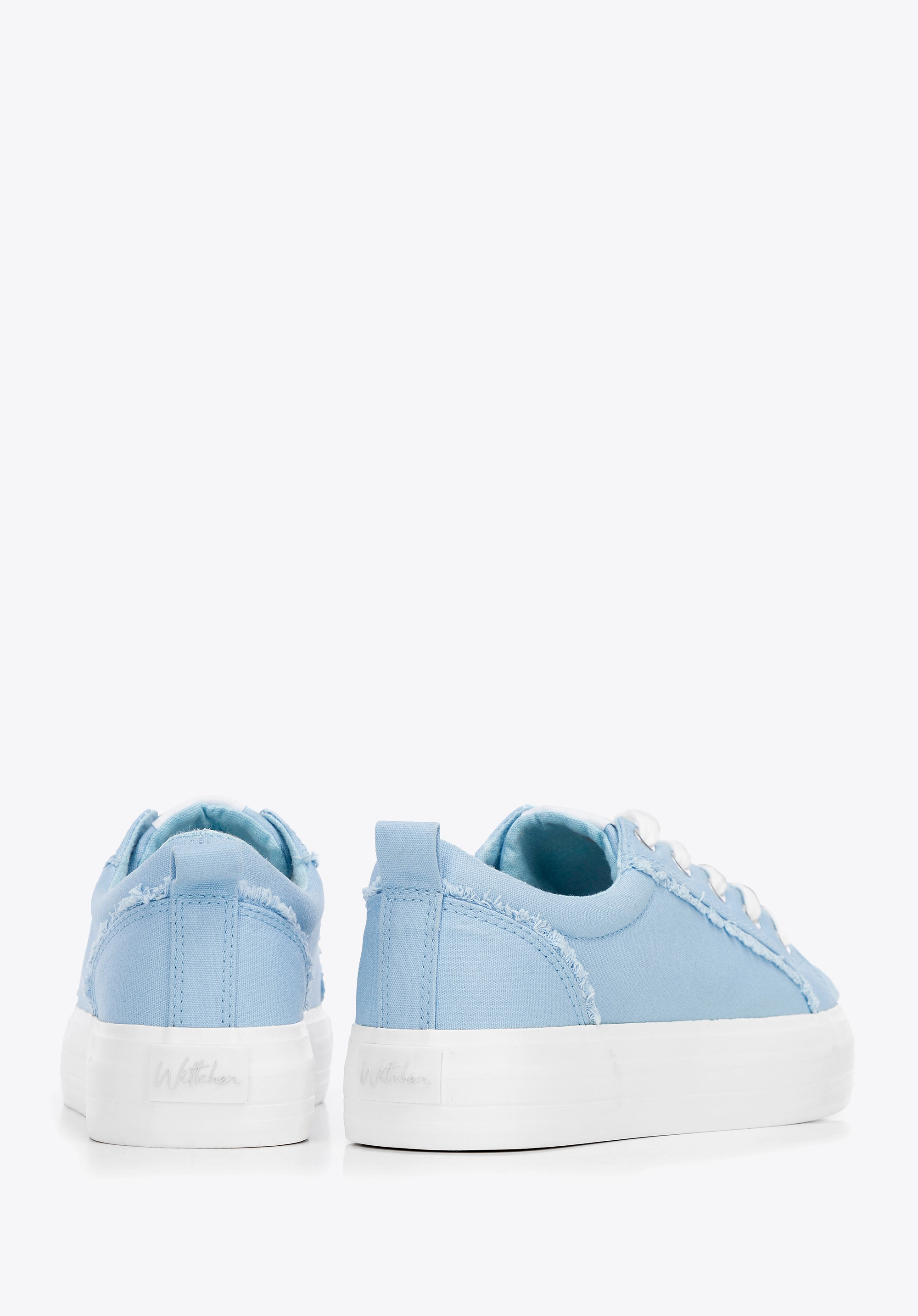 Damskie sneakersy z tkaniny niebieskie