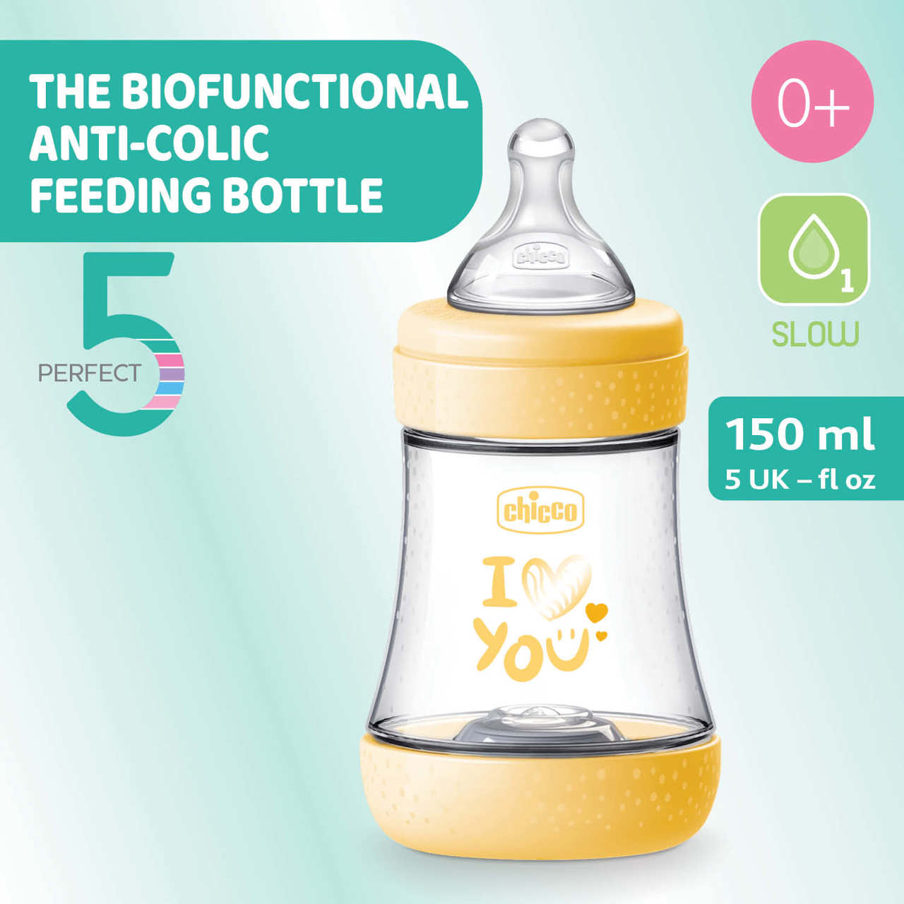Perfect 5 150ml Silikon-Babyflasche ab 0 Monaten