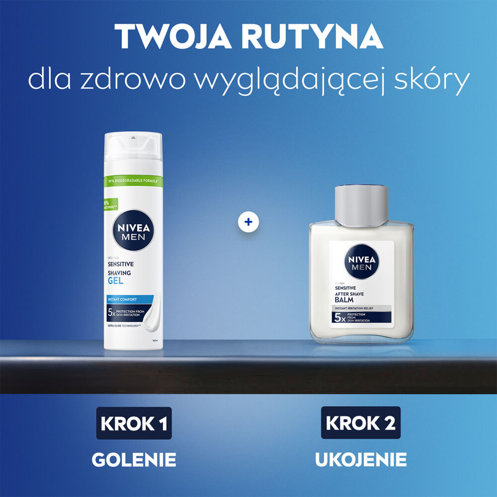Nivea Men -viilentävä parranajogeeli 200ml herkille miehille