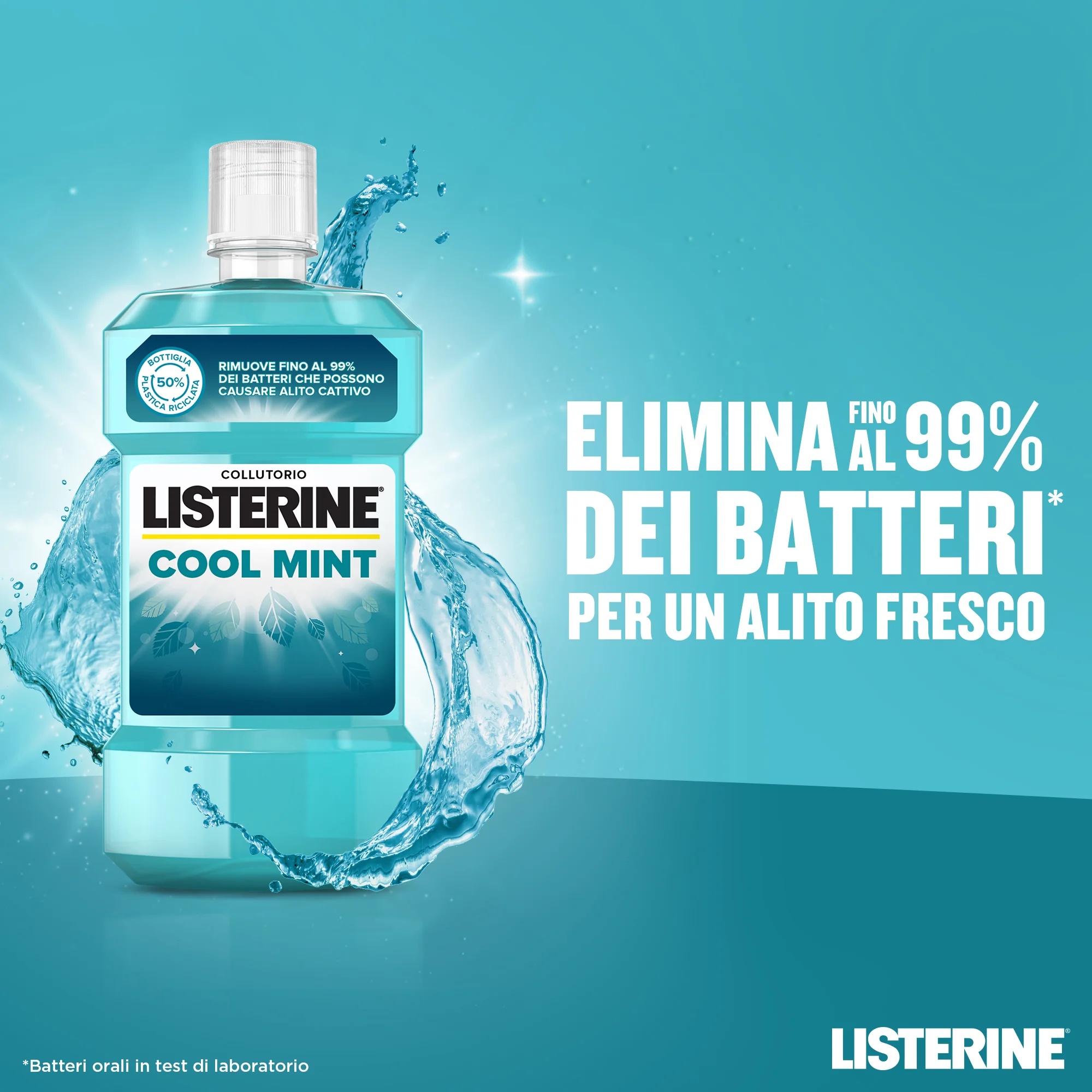 LISTERINE Listerine Coolmint Mundspülung gegen Zahnbelag 500 ml – Atemerfrischer