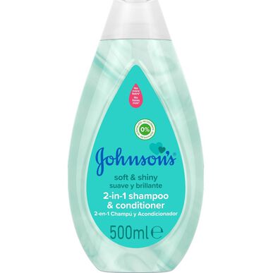 Johnson's Baby 2-in-1 pehmeä ja kiiltävä shampoo ja hoitoaine 500ml