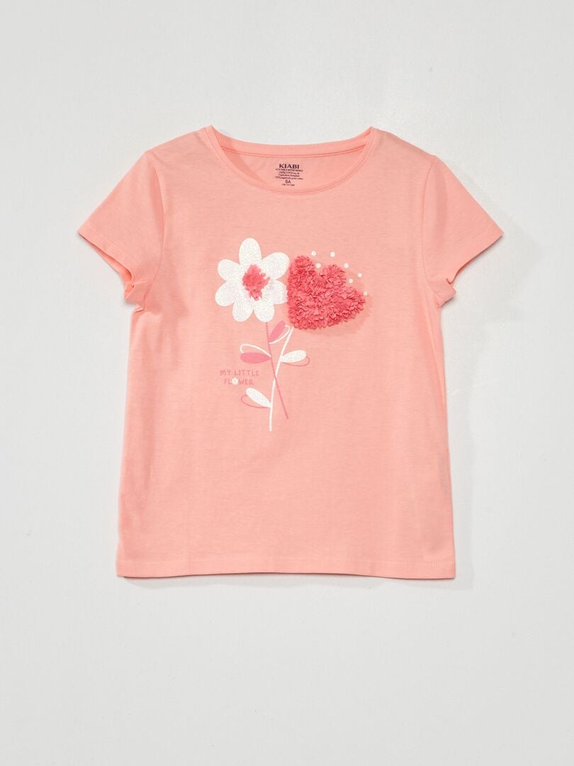 Camiseta de punto con decoración divertida - ROSA
