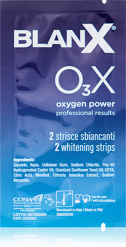 Tiras clareadoras de dentes BlanX O3X