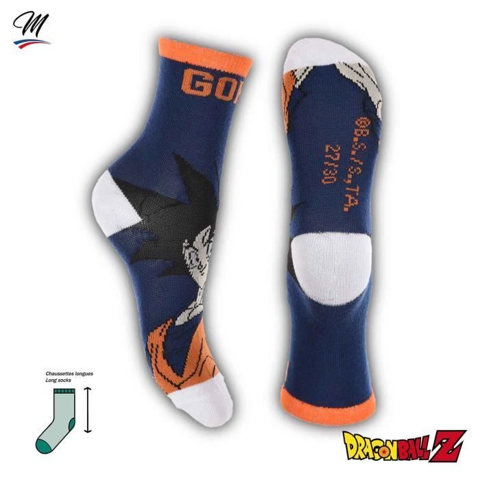 Set van 6 paar Dragon Ball Z-sokken voor jongens - FM - HW0651 - Goku en Vegeta - Oranje