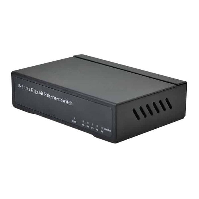 Netwerkswitch - DIPROGRESS - DPNS05GM - 5 Gigabit Ethernet-poorten - Plug and Play - Compact ontwerp