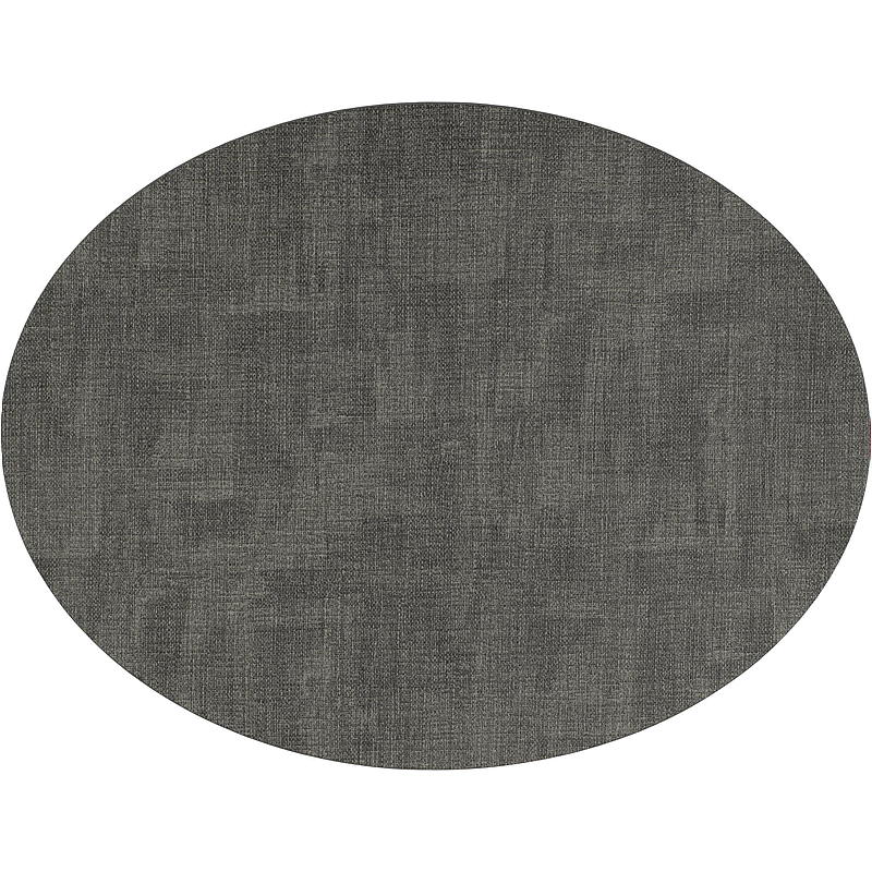 Hemmaunderlägg 33x43 cm oval mörkgrå melerad