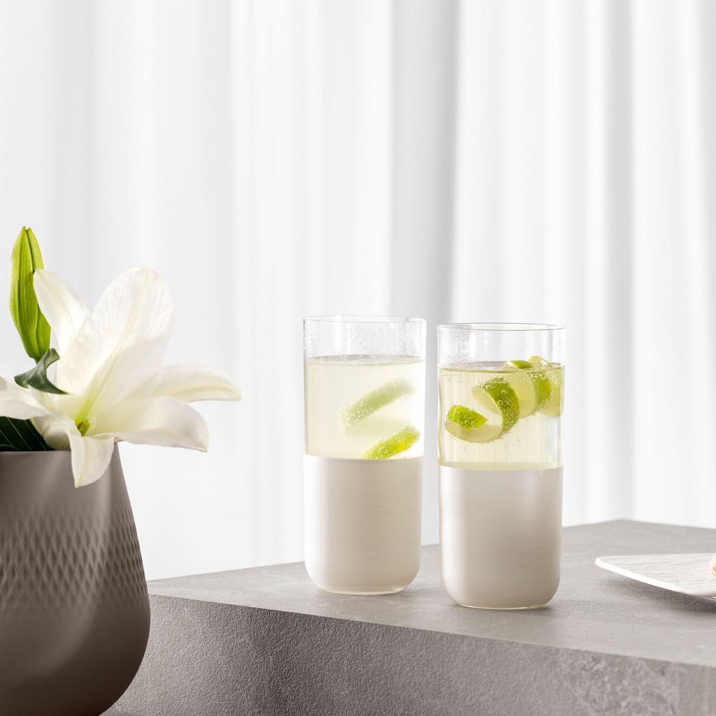 Verres à long drink Villeroy & Boch, lot de 4, marque Rock Blanc – 1 pièce