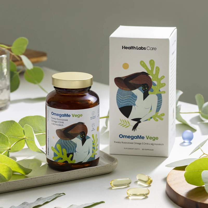 Kapsuly s výživovým doplnkom Health Labs Care OmegaMe Vege pre správnu funkciu srdca a mozgu