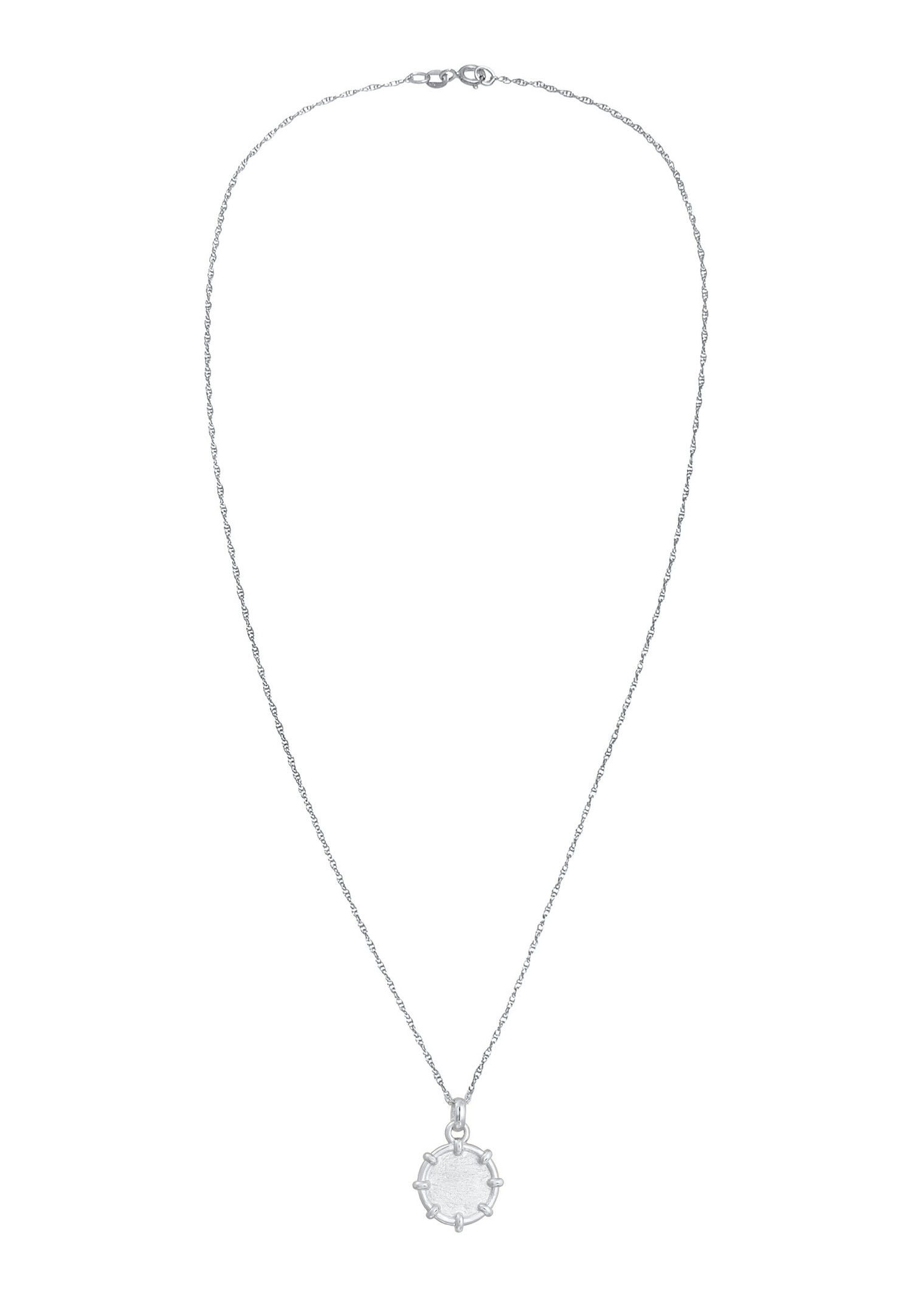 Elli Femme Pendentif Monnaie structuré en argent sterling 925