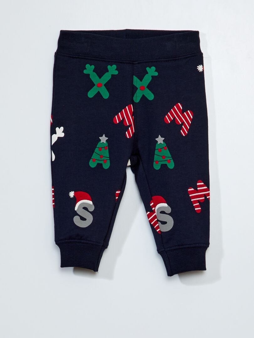 Fleece joggingbroek - BLAUW