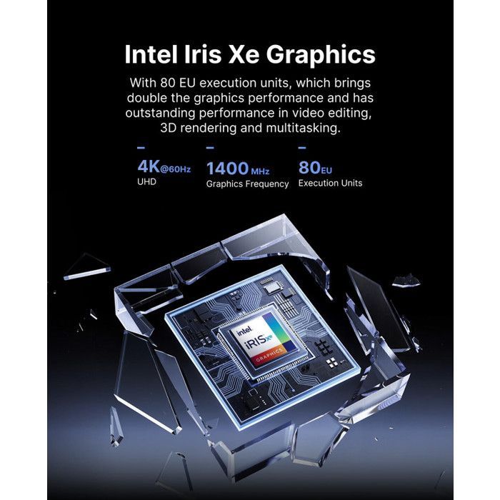 NiPoGi Mini PC Gamer Intel Core i5-12600H (4,5 GHz, 12C/16T), Grafica Intel Iris XE-16Go DDR4 512GB SSD Desktop Computer, WiFi 6