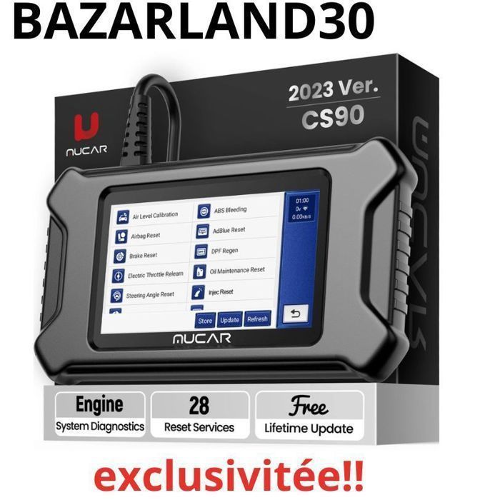 bazarland30. MUCAR CS90 Diagnostic Tool OBD ECM Scanners Code Readers Car Diagnostics Tools 28RESET