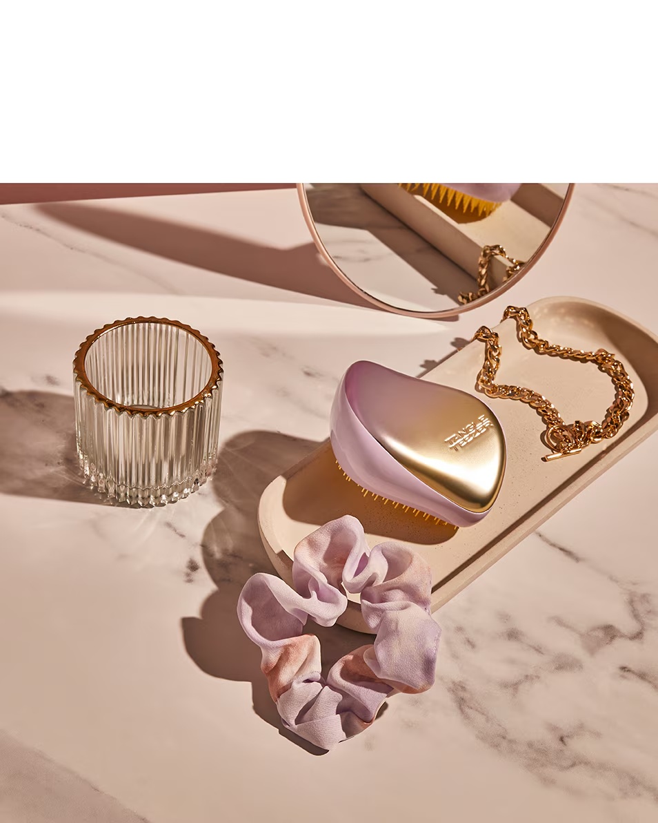 TANGLE TEEZER Συμπαγής Μαλλί για Στυλ Λιλά Κίτρινο