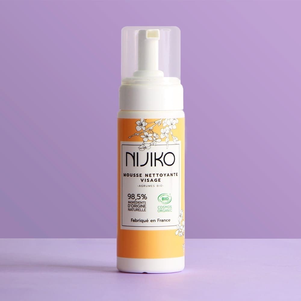 NIJIKO Mousse Nettoyante Visage Bio pour Peau Grasse