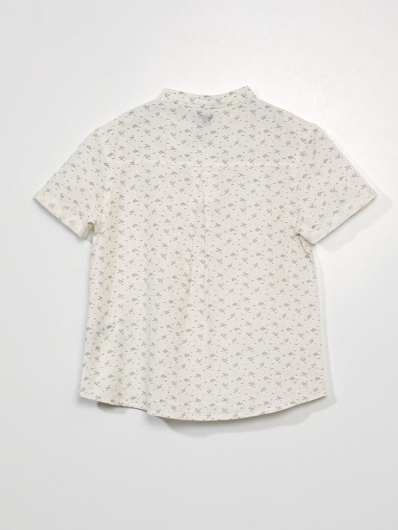 Shirt met korte mouwen en 'golf'-motief - WIT
