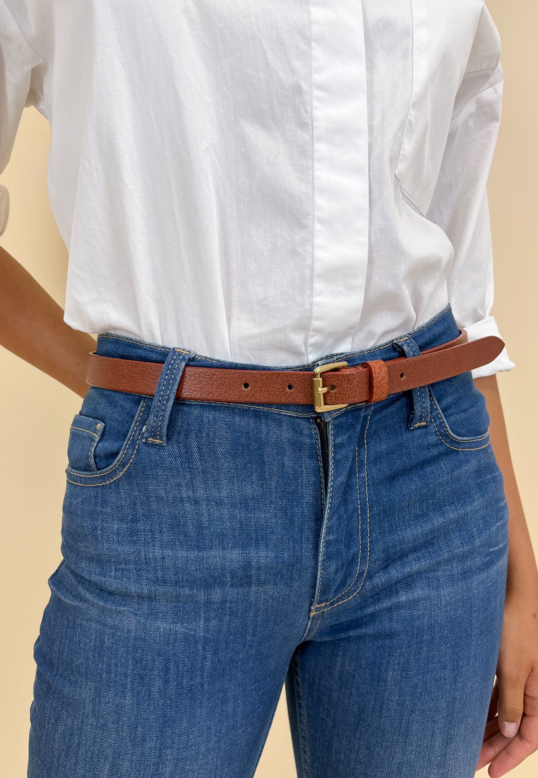 Gusti Leather BIRGIT - Zakelijke riem - Bruin