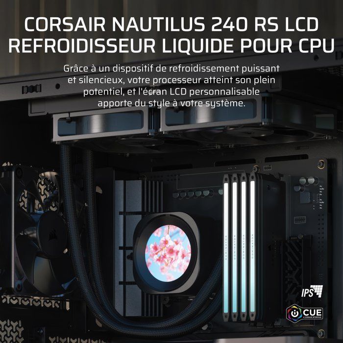 CORSAIR - NAUTILUS 240 LCD - PC cooling - 240 mm Radiator - Liquid CPU Cooler