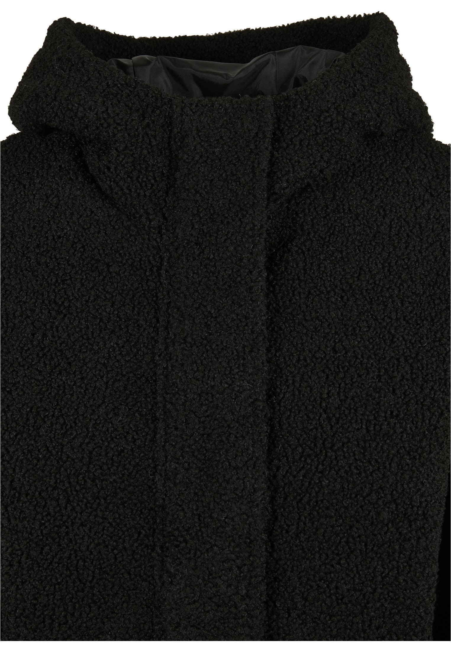 Urban Classics dames korte sherpa jas - Outdoor jas - zwart