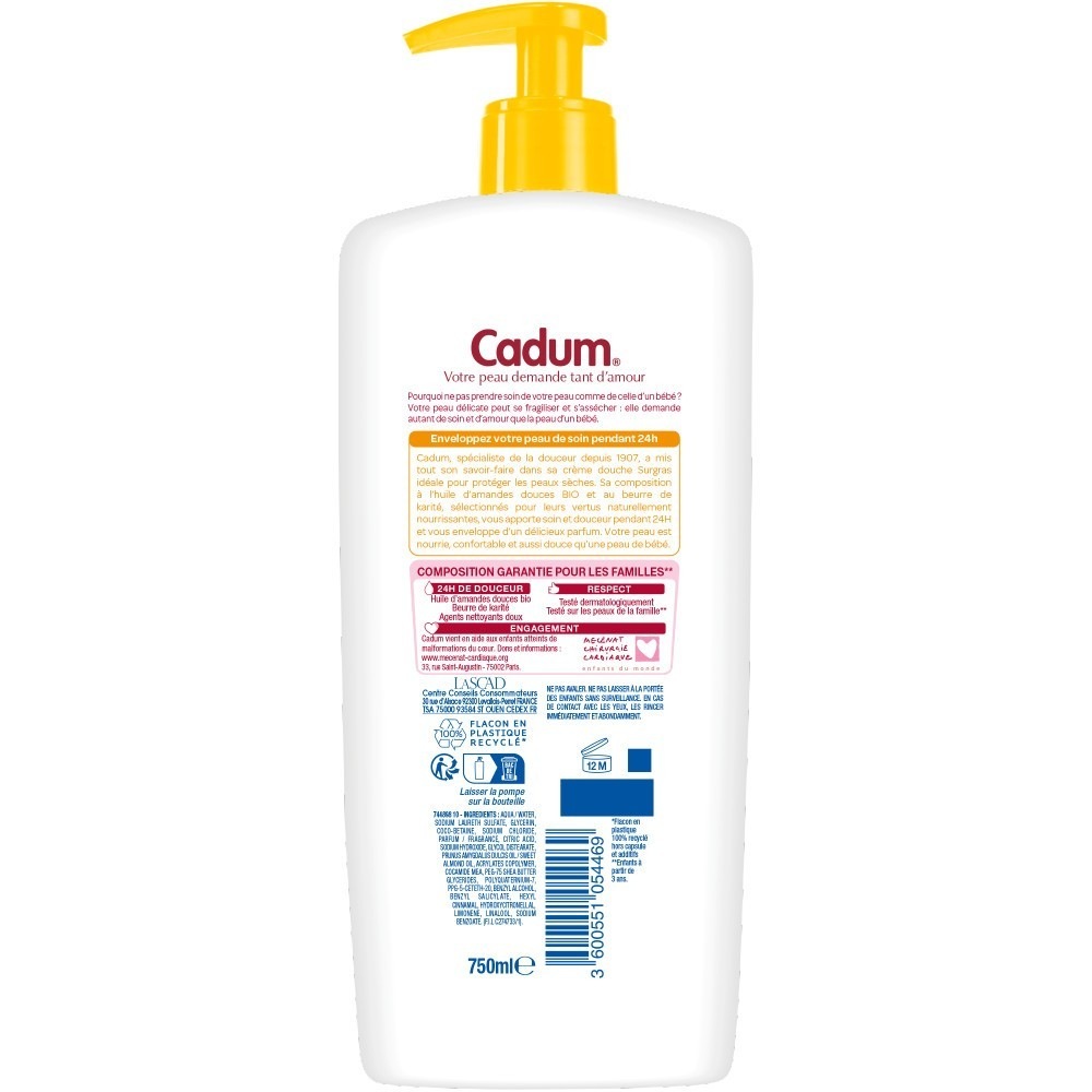 Cadum Crème Douche Karité