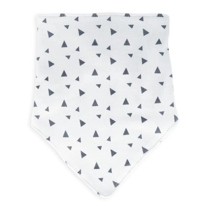 Set van 3 grijze bandana-slabbetjes voor pasgeborenen - Unisex - 16 x 30 cm - Katoen