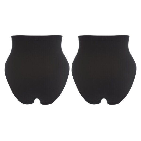 Kruidvat Baumwoll-Slips mit hohem Beinausschnitt, schwarz, Größe XL, 2 Stück