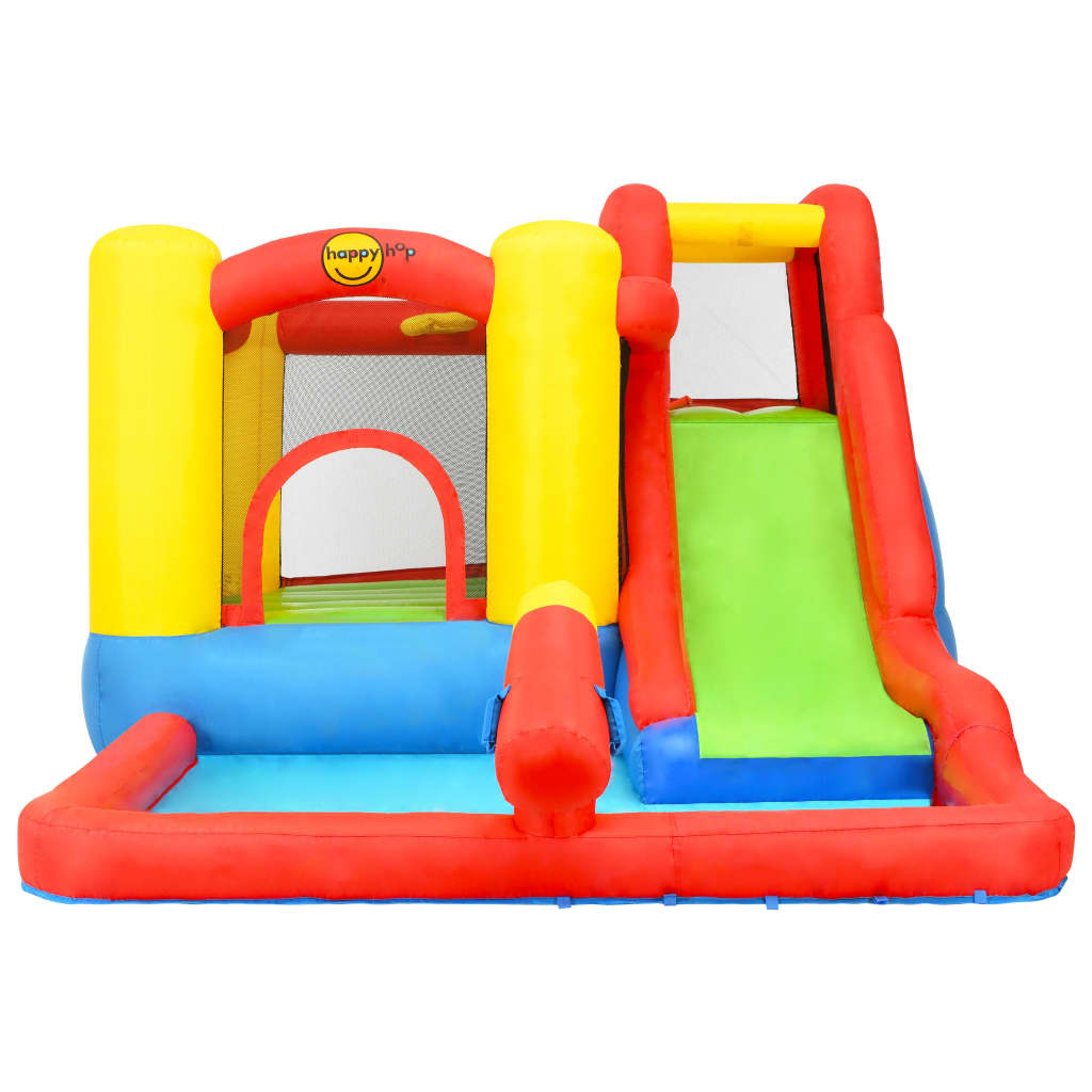 Aufblasbares Schloss „Happy Hop“ mit Rutsche und PVC-Pool, 350 x 280 x 190 cm