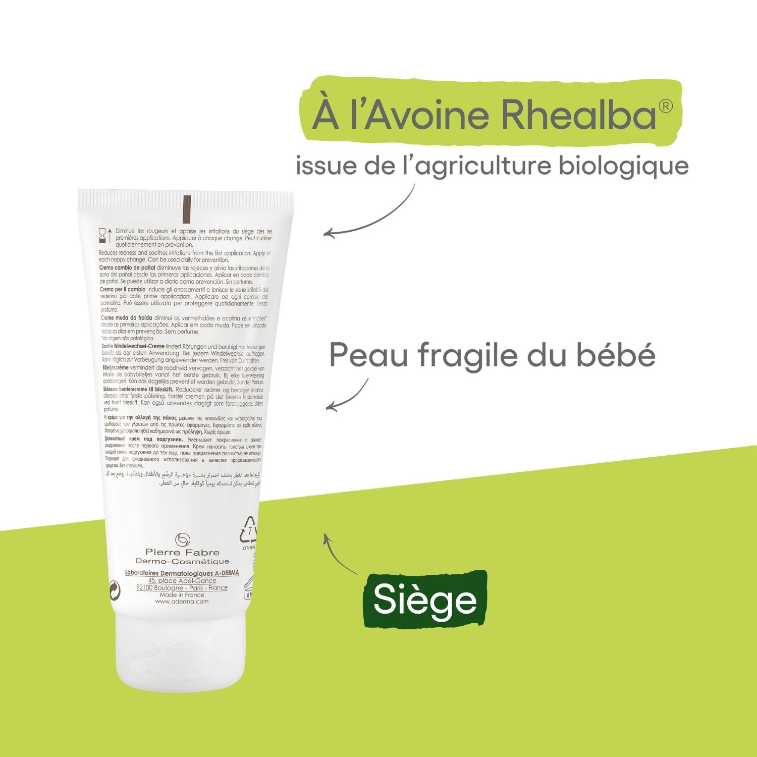 A-DERMA Crème bébé pour le change