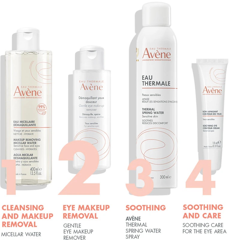 „Avène Skin Care“ akių makiažo valiklis jautriai odai