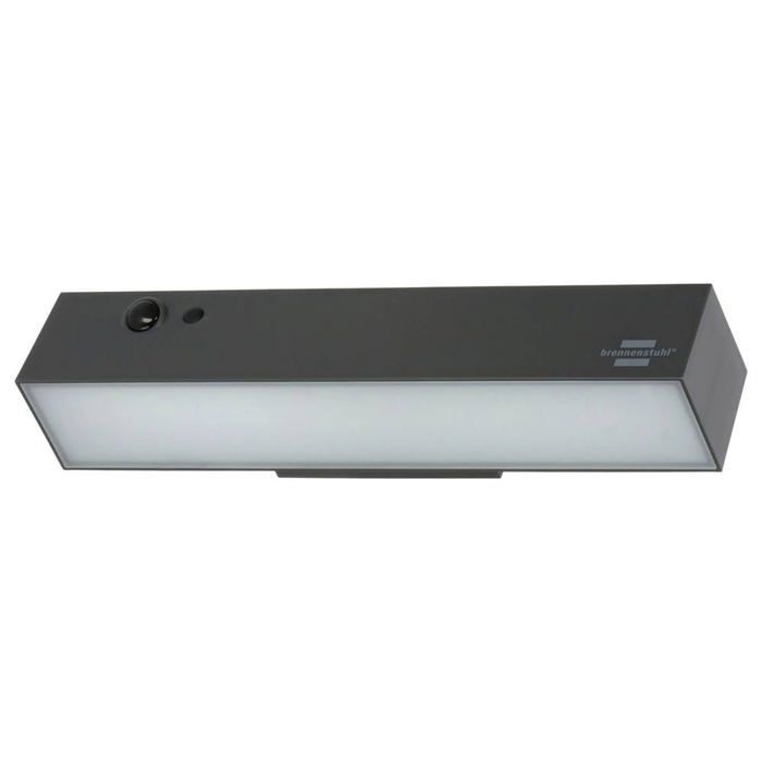 Luminária solar de parede para exterior - Brennenstuhl - SOL 1000 Cubus - 6,9 W - Detector de movimento - Cinza