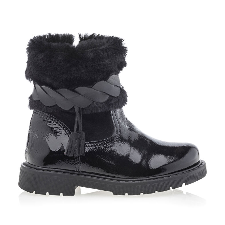 Schwarze Mädchenstiefel/Stiefeletten
