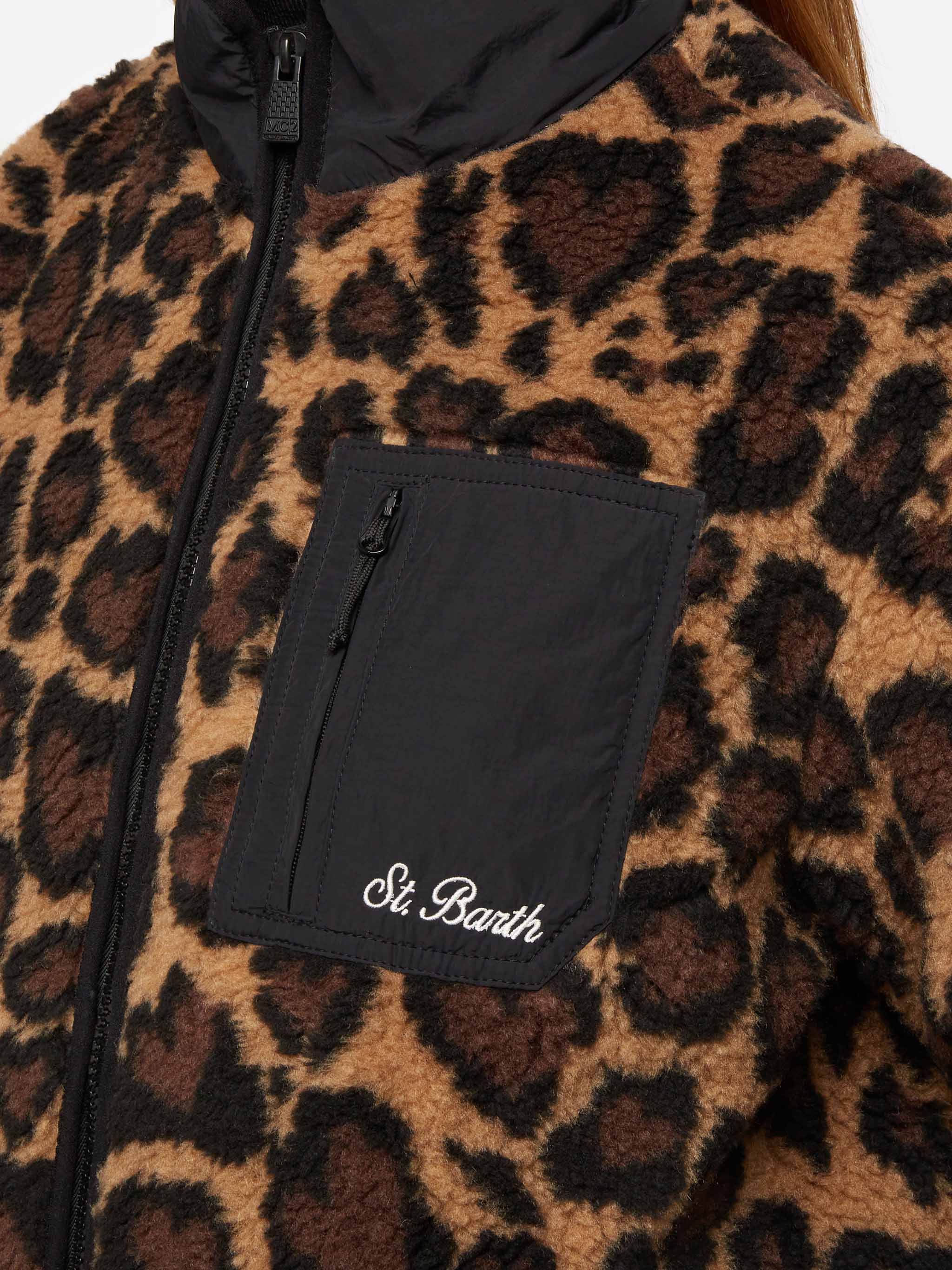 Chaqueta polar con estampado de leopardo Teddy Keystone