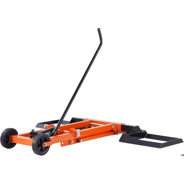 Cric lève tondeuse 225 kg – pompe hydraulique – hauteur de levage 600 mm MW Tools HBG225